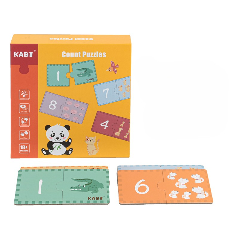 Joc de asociere, puzzle - Mama și puiul, Numără animalele [3]