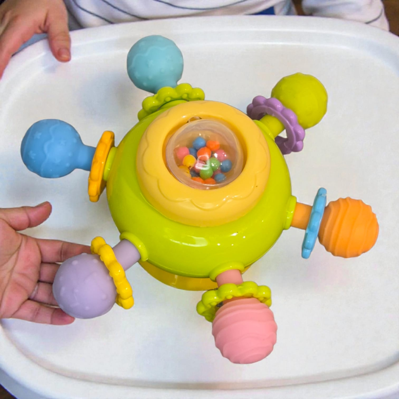 Jucărie multi-senzorială cu ventuză pentru bebeluși, din silicon, 0–18 luni [2]