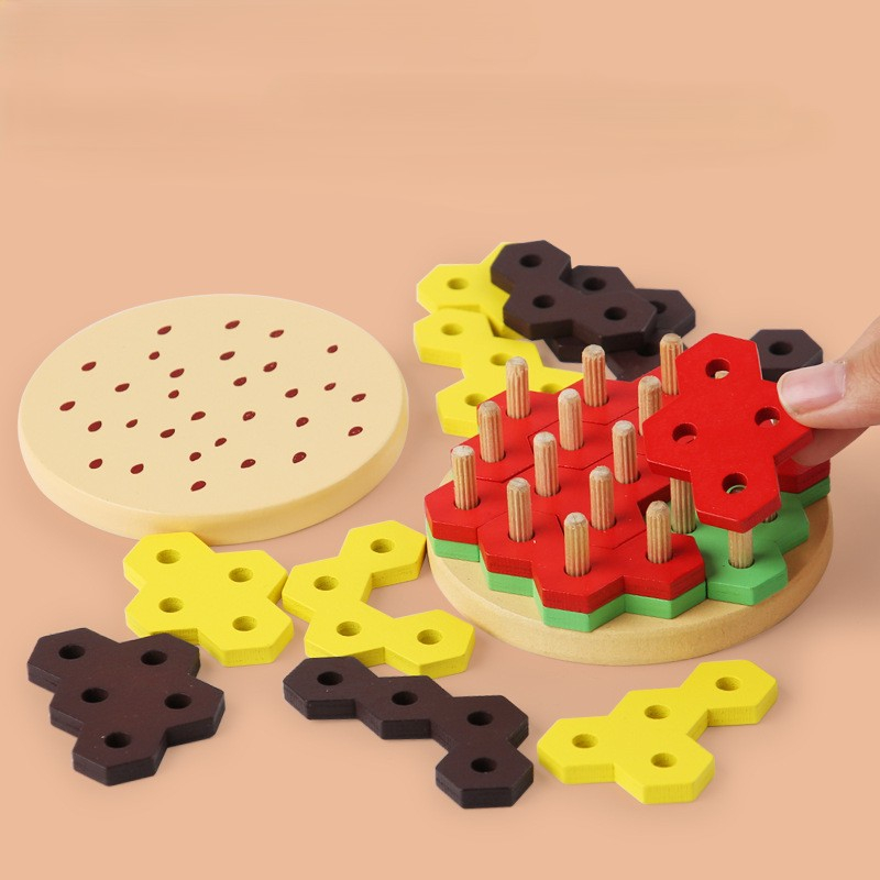 Jucărie Educațională Montessori Hamburger Inteligent [3]