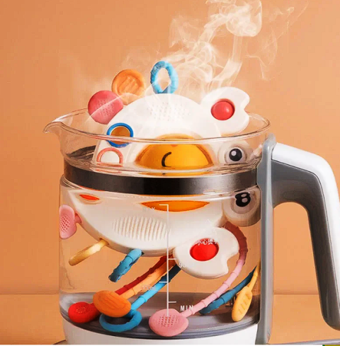 Jucărie educațională Montessori „crabcu șnururi” – dezvoltare, dentiție și joacă interactivă. Fără BPA [3]