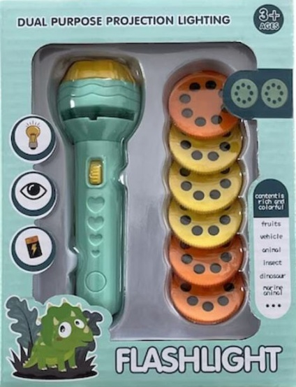 Lanternă cu proiector pentru copii – 6 discuri, 48 imagini proiectabile [2]
