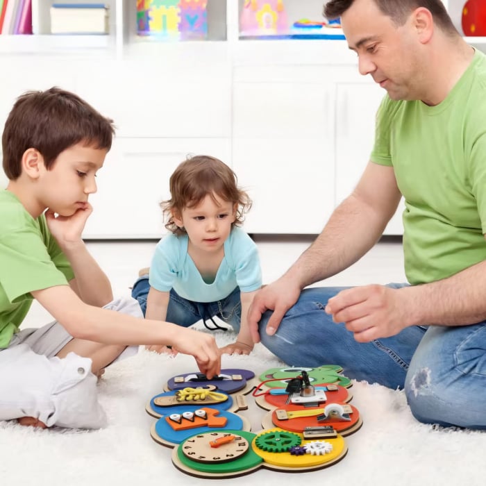 Placă Senzorială Montessori din Lemn – Omidă [2]