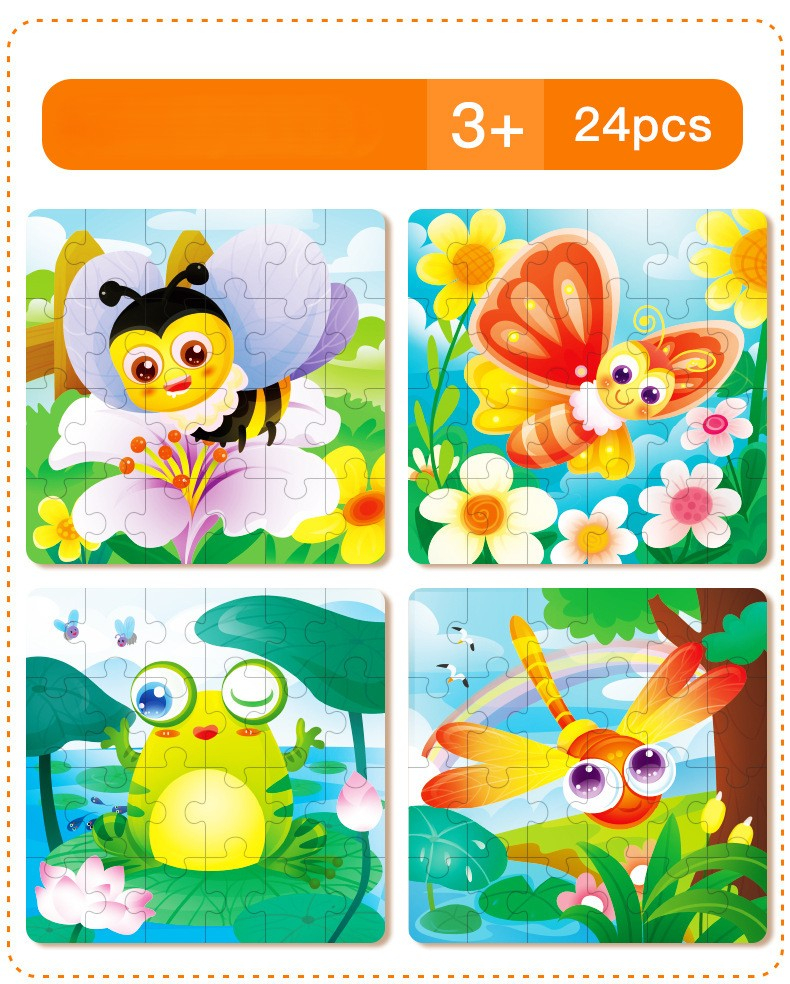 Puzzle Montessori 24 Piese  cu Scene Amuzante pentru Copii [2]