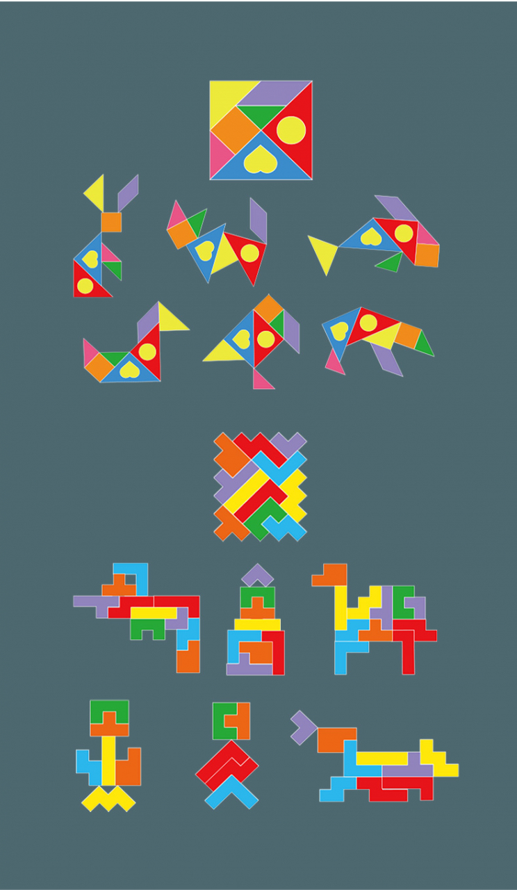 Puzzle educativ din lemn 4 în 1 [3]