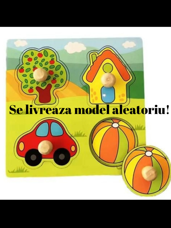 Puzzle incastru montessori din lemn [4]