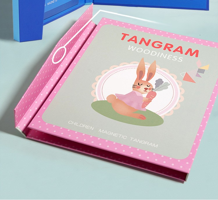 Set Educațional Tangram Magnetic din Lemn [6]