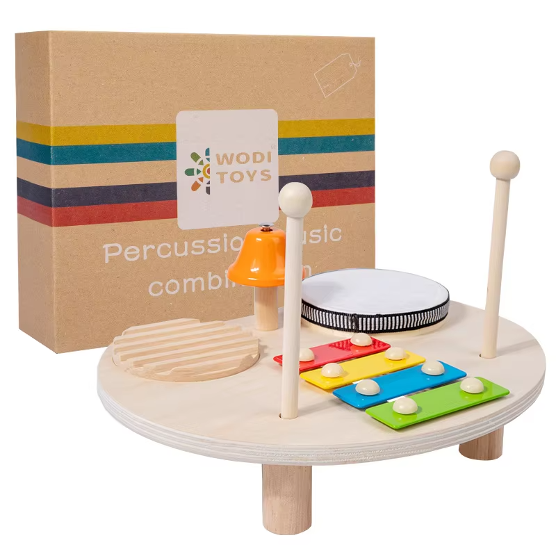 Set de Instrumente Muzicale Montessori din Lemn – Tobă și Percuție pentru Copii [2]