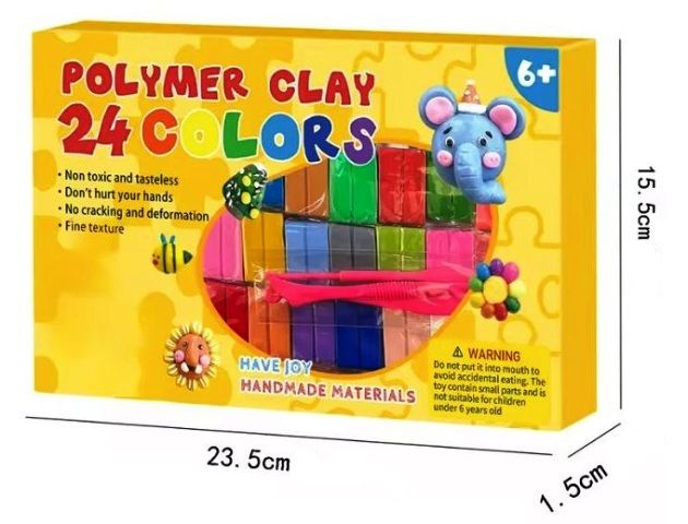 Set plastilină polimerică 24/32 culori – Polymer Clay cu unelte de modelaj [2]