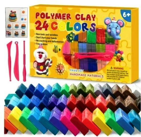 Set plastilină polimerică 24/32 culori – Polymer Clay cu unelte de modelaj [3]