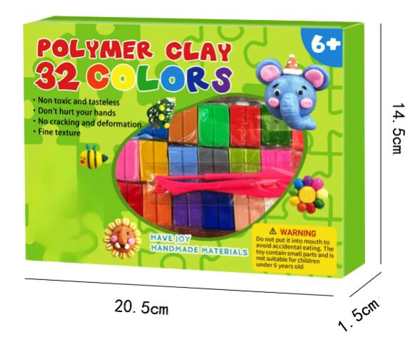 Set plastilină polimerică 24/32 culori – Polymer Clay cu unelte de modelaj [3]