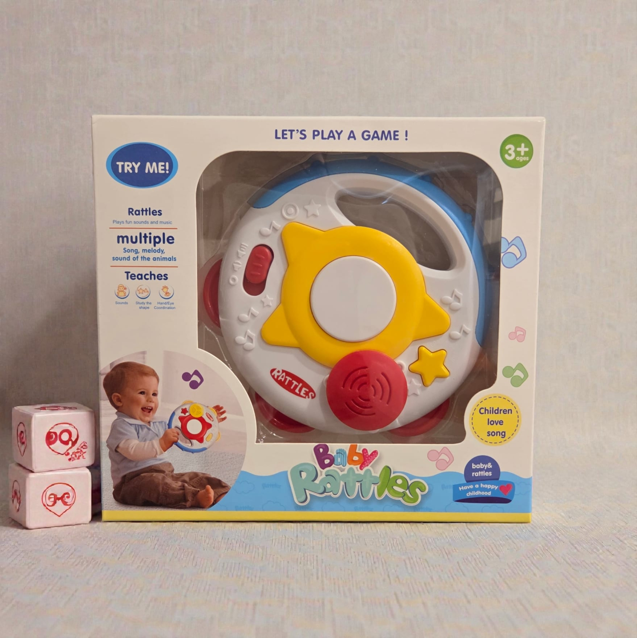 Tamburină muzicală interactivă pentru bebeluși 6 luni+ [3]