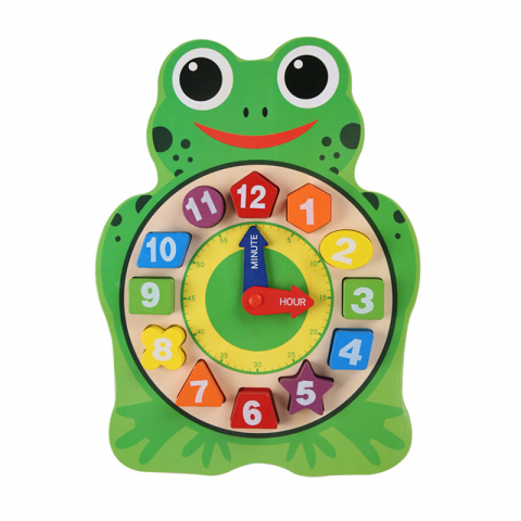 Logice - Ceas din Lemn cu Animale – Jucărie Educațională Montessori