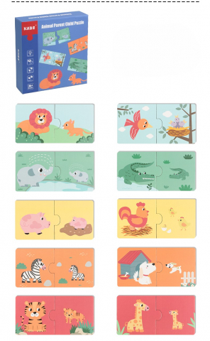 Puzzle - Joc de asociere, puzzle - Mama și puiul, Numără animalele