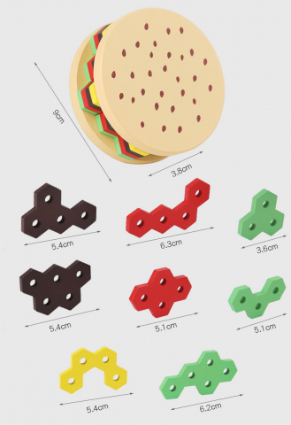 Jucărie Educațională Montessori Hamburger Inteligent [3]