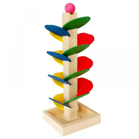 Copacul Muzical Curcubeu din Lemn – Jucărie Montessori Educațională [1]