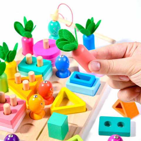 Sortare și stivuire - jucarie-montessori-4in1-stivuire-sortare-pescuire