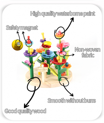 Jucărie Montessori DIY din Lemn – Set de Construcție Grădină cu Flori [5]