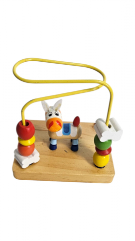 Labirint Montessori din Lemn - Jucărie Educațională cu Bile Colorate [1]