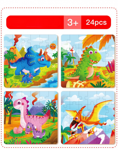 Puzzle Montessori 24 Piese  cu Scene Amuzante pentru Copii [1]