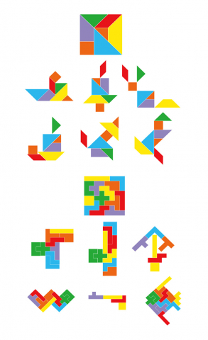 Puzzle educativ din lemn 4 în 1 [2]