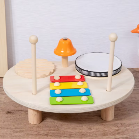 Set de Instrumente Muzicale Montessori din Lemn – Tobă și Percuție pentru Copii [2]