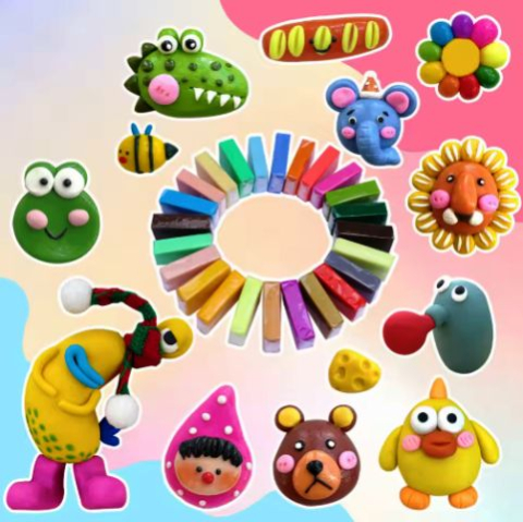 Senzoriale - Set plastilină polimerică 24/32 culori – Polymer Clay cu unelte de modelaj