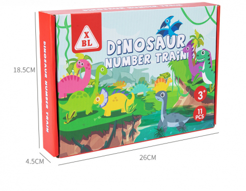 Tren Educativ Lemn Dinozauri – Jucărie Montessori Ecologică pentru Copii [3]