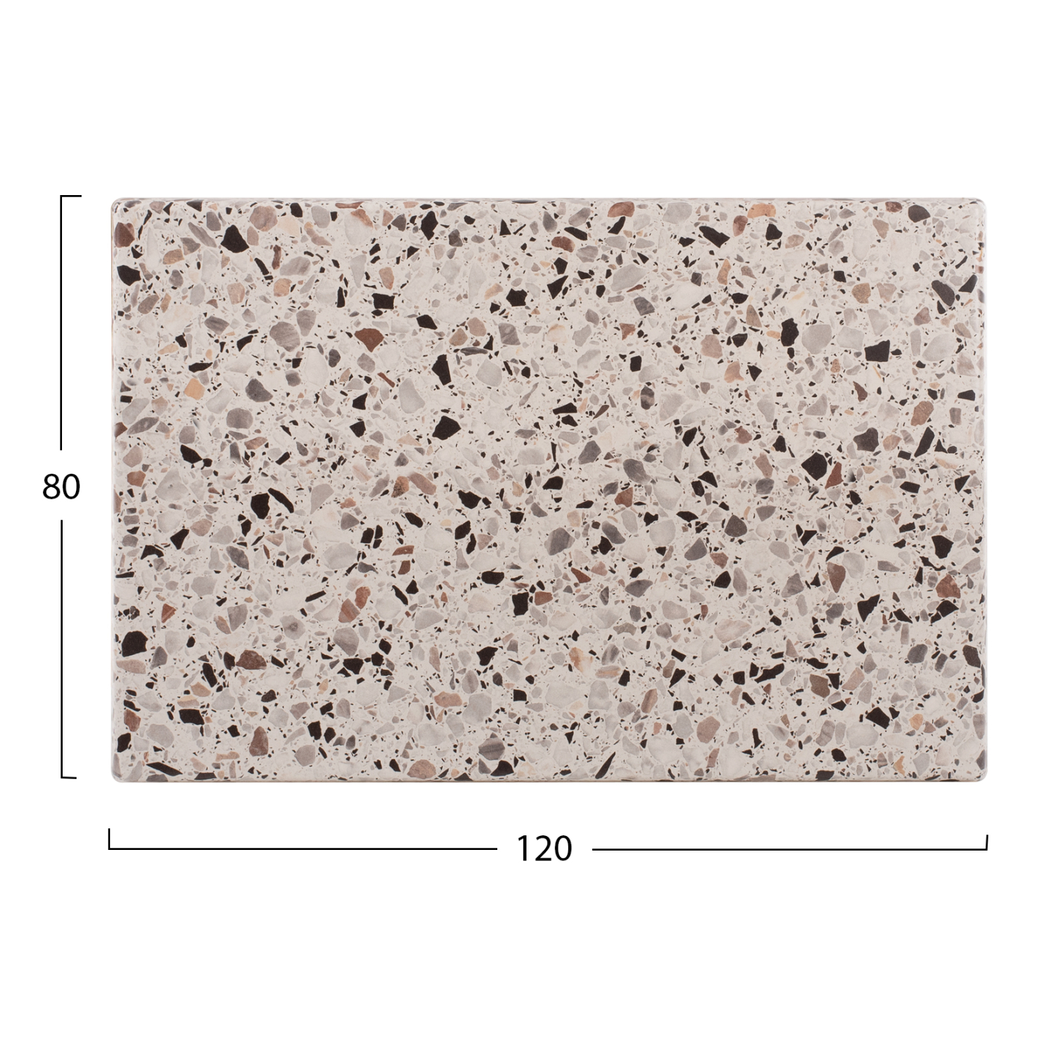 TABLETOP RECTANGULAR HM5630.16 WERZALIT 120X80cm. TERRAZZO 5766 [2]