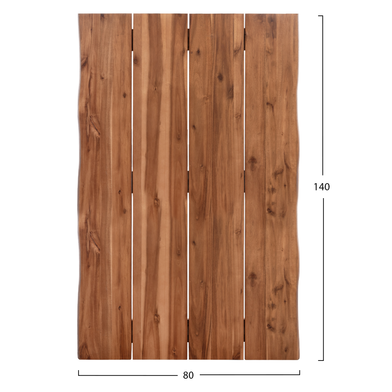TABLETOP RECTANGULAR HM6301.01 SOLID ACACIA WOOD IN NATURAL COLOR--140x80x3.5 (thickness)cm. [2]