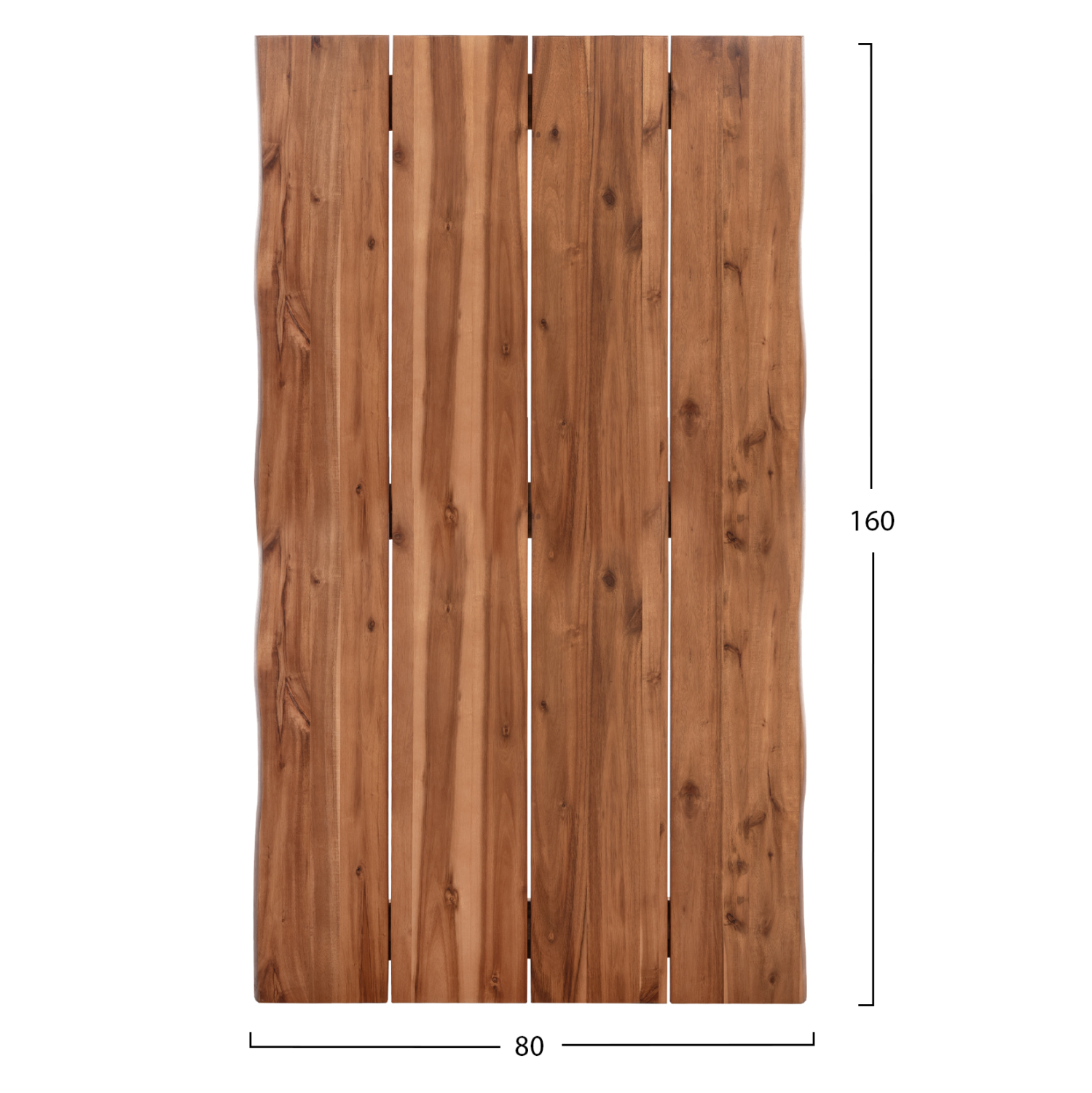 TABLETOP RECTANGULAR HM6302.01 SOLID ACACIA WOOD IN NATURAL COLOR--160x80x3.5 (thickness)cm. [2]
