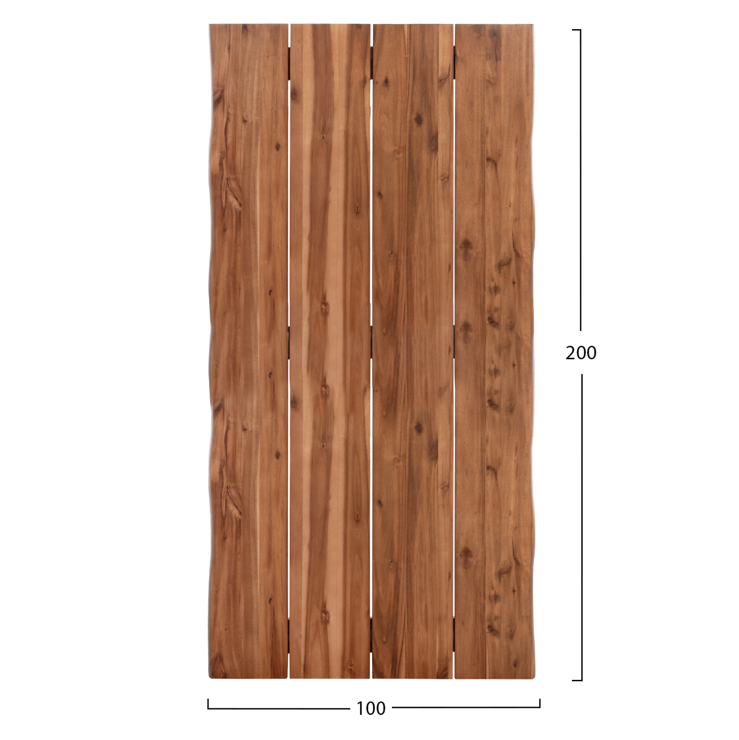 TABLETOP RECTANGULAR HM6303.01 SOLID ACACIA WOOD IN NATURAL COLOR--200x100x3.5 (thickness)cm. [2]