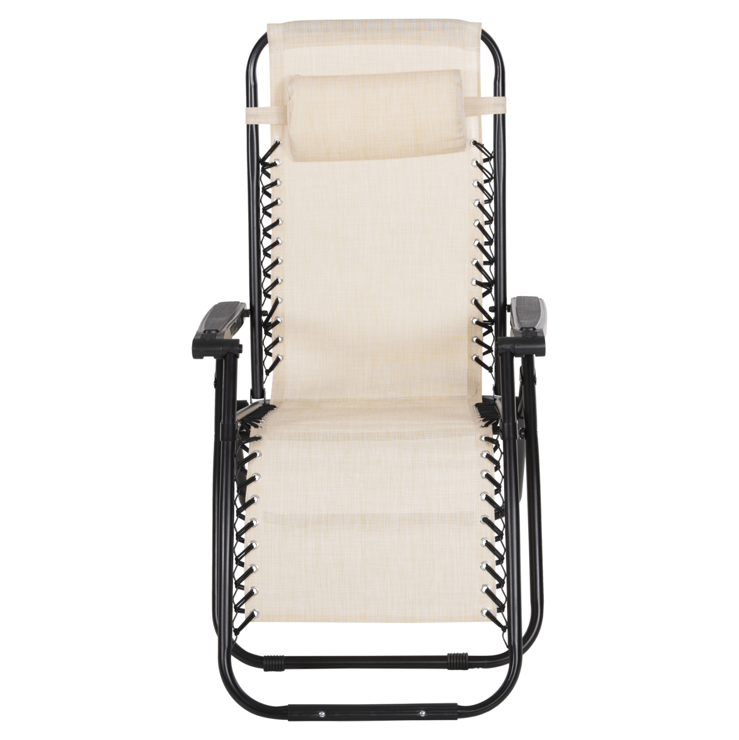 ARMCHAIR RELAX COMPANION HM5095.12 BEIGE TEXTILENE-BLACK METAL 67x145x110Hcm. [4]