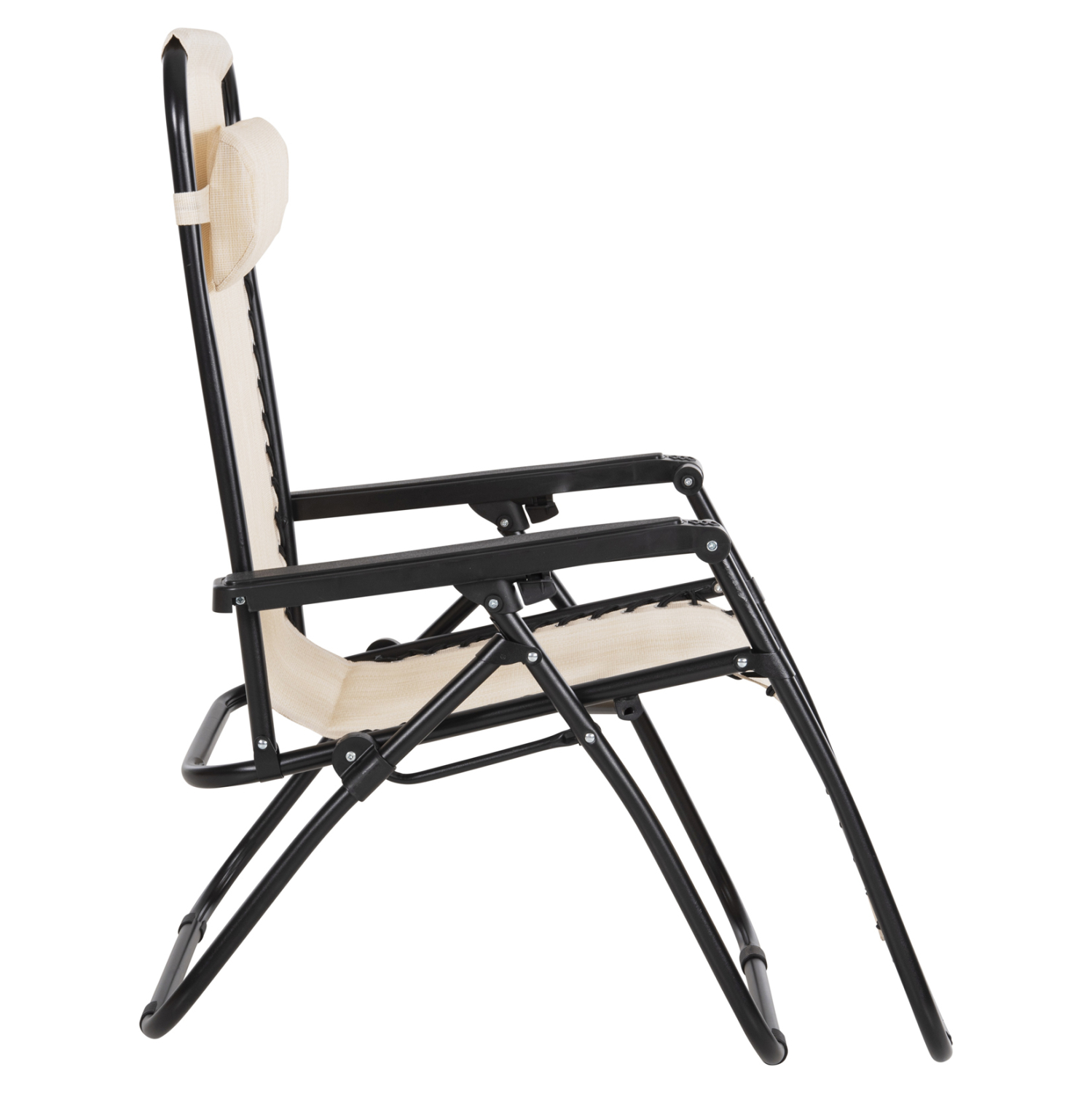ARMCHAIR RELAX COMPANION HM5095.12 BEIGE TEXTILENE-BLACK METAL 67x145x110Hcm. [5]