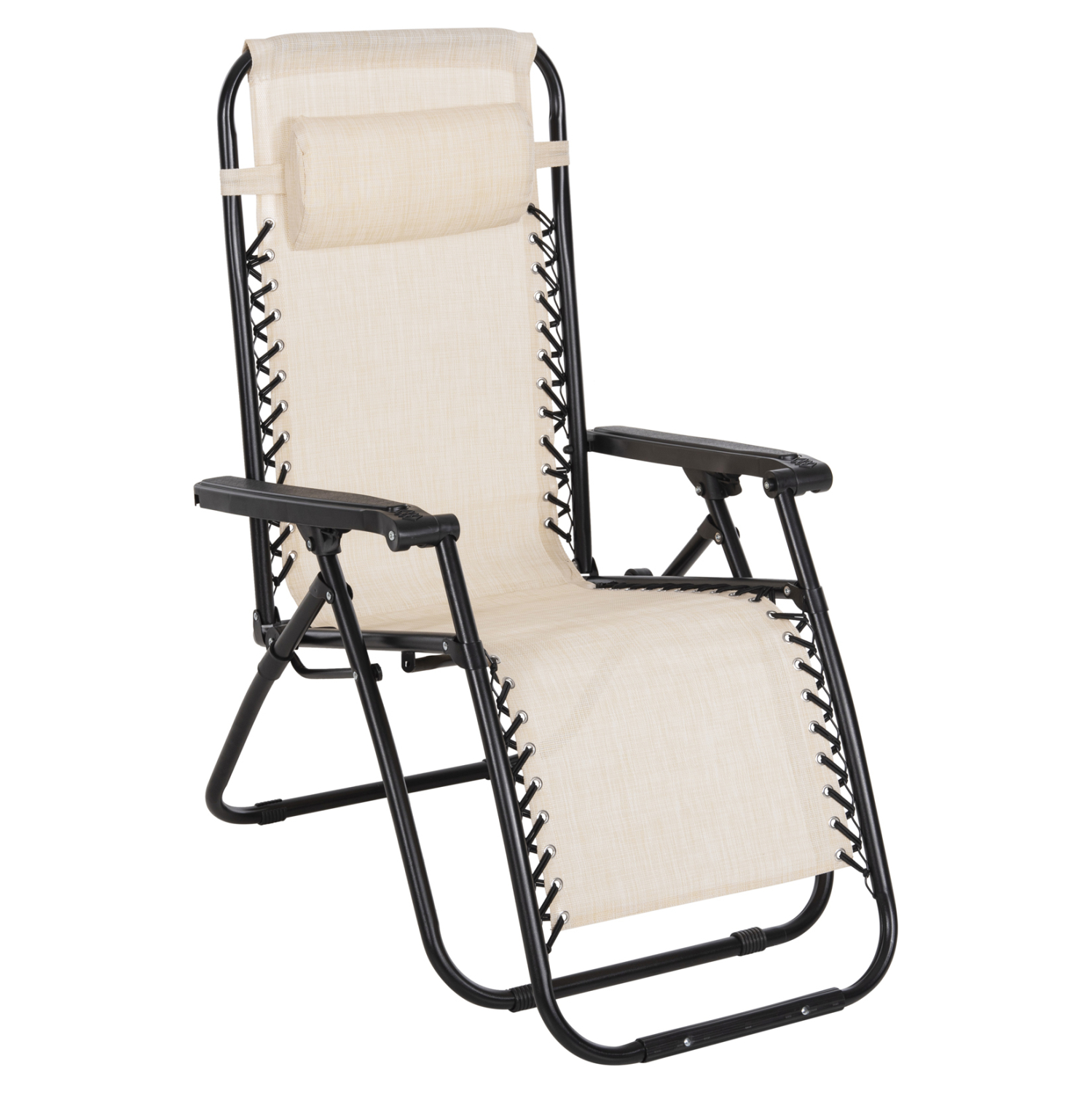 Scaune - Fotolii - ARMCHAIR RELAX COMPANION HM5095.12 BEIGE TEXTILENE-BLACK METAL 67x145x110Hcm.