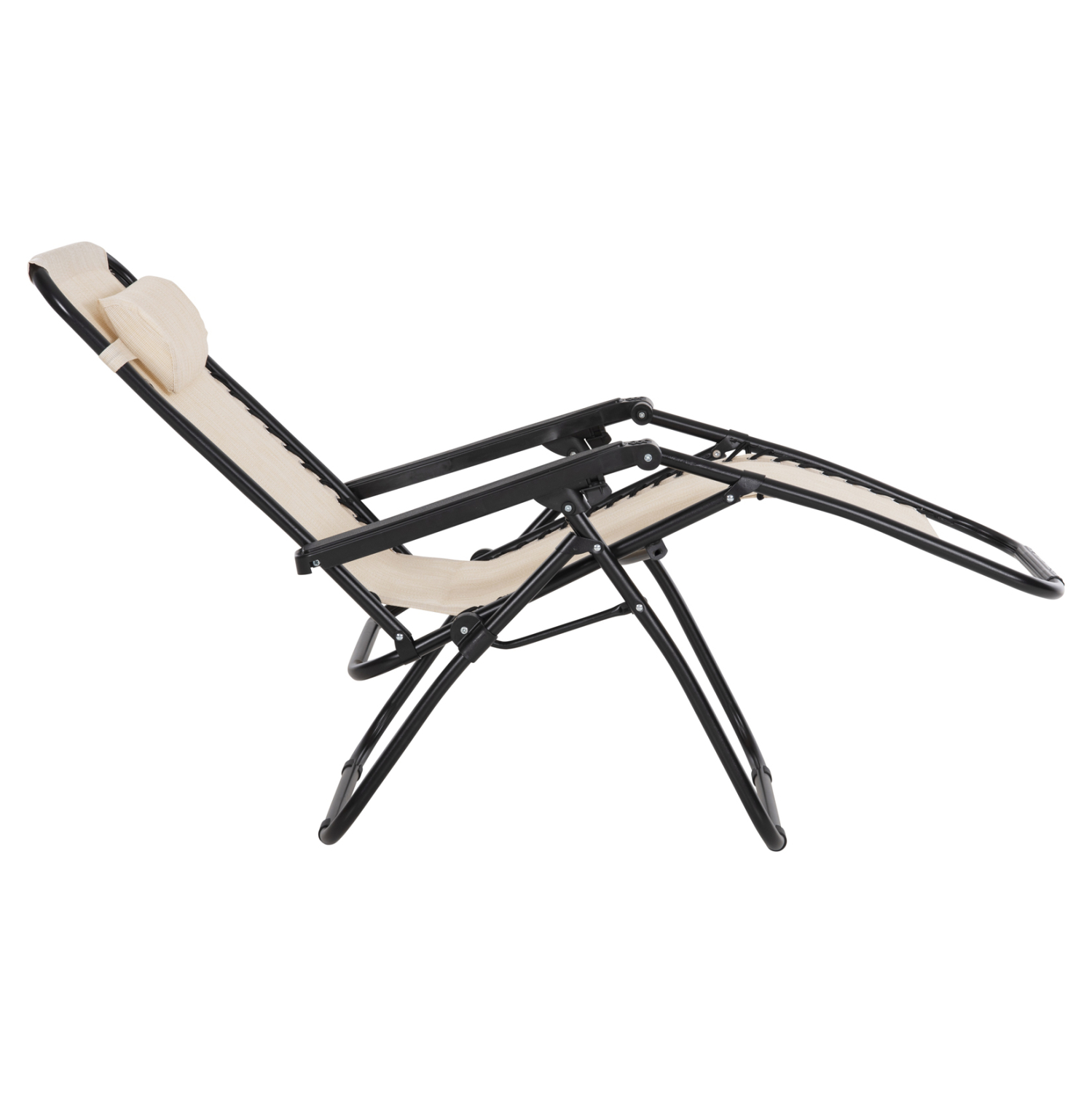 ARMCHAIR RELAX COMPANION HM5095.12 BEIGE TEXTILENE-BLACK METAL 67x145x110Hcm. [6]