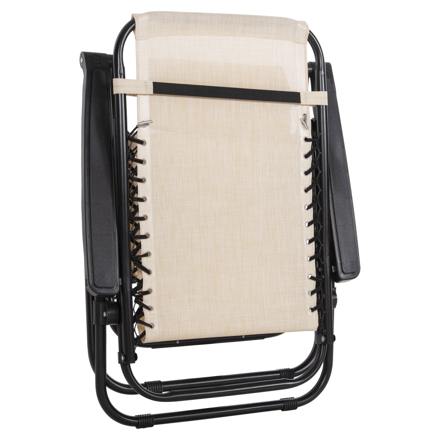 ARMCHAIR RELAX COMPANION HM5095.12 BEIGE TEXTILENE-BLACK METAL 67x145x110Hcm. [7]