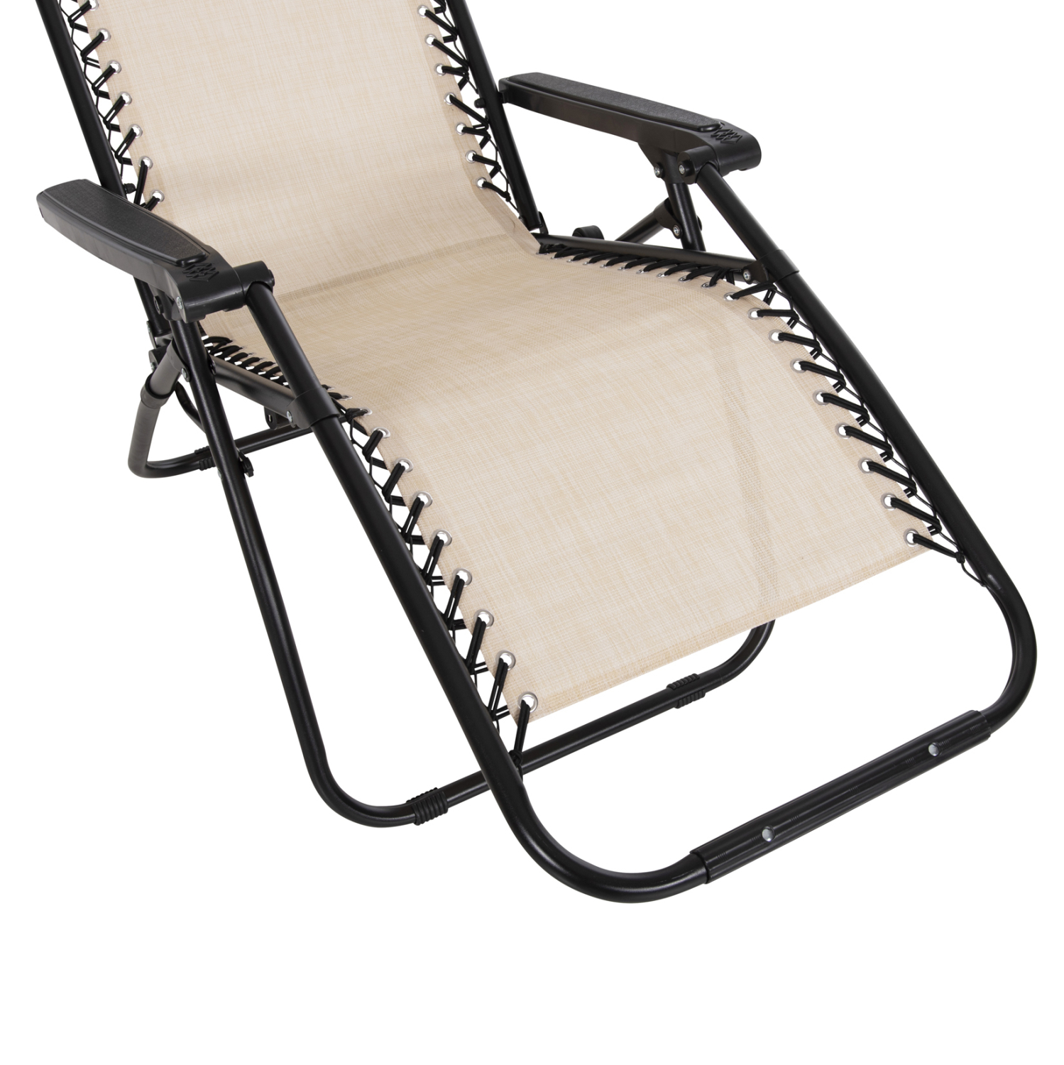 ARMCHAIR RELAX COMPANION HM5095.12 BEIGE TEXTILENE-BLACK METAL 67x145x110Hcm. [9]