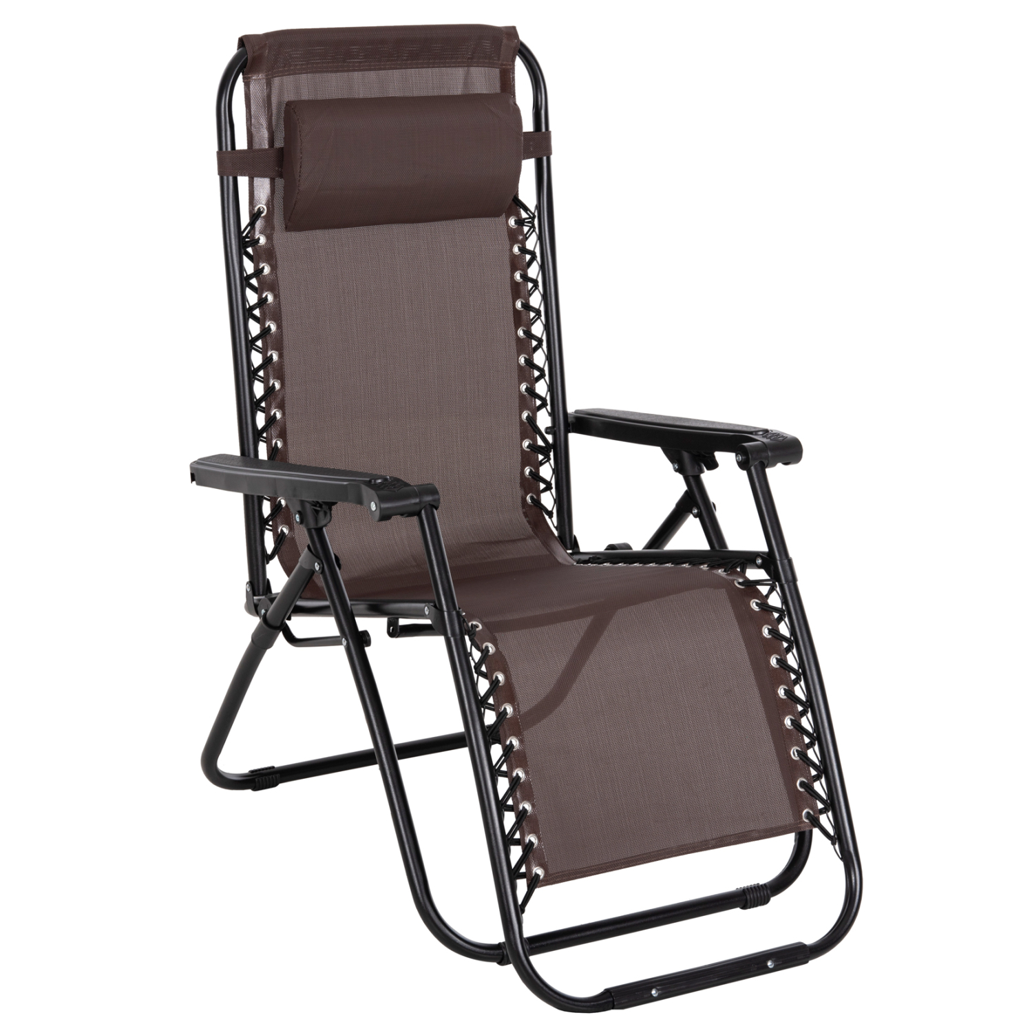 Scaune - Fotolii - ARMCHAIR RELAX COMPANION HM5095.13 BROWN TEXTILENE-BLACK METAL 67x145x110Hcm.
