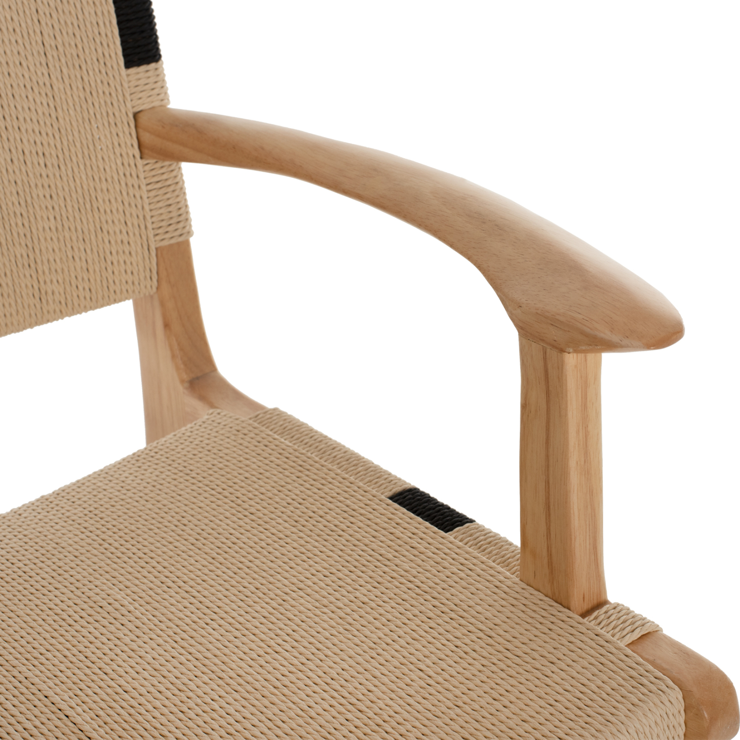ARMCHAIR BAND RUBBERWOOD AND ROPE 62,5x60x88Hcm.HM9324.01 [8]