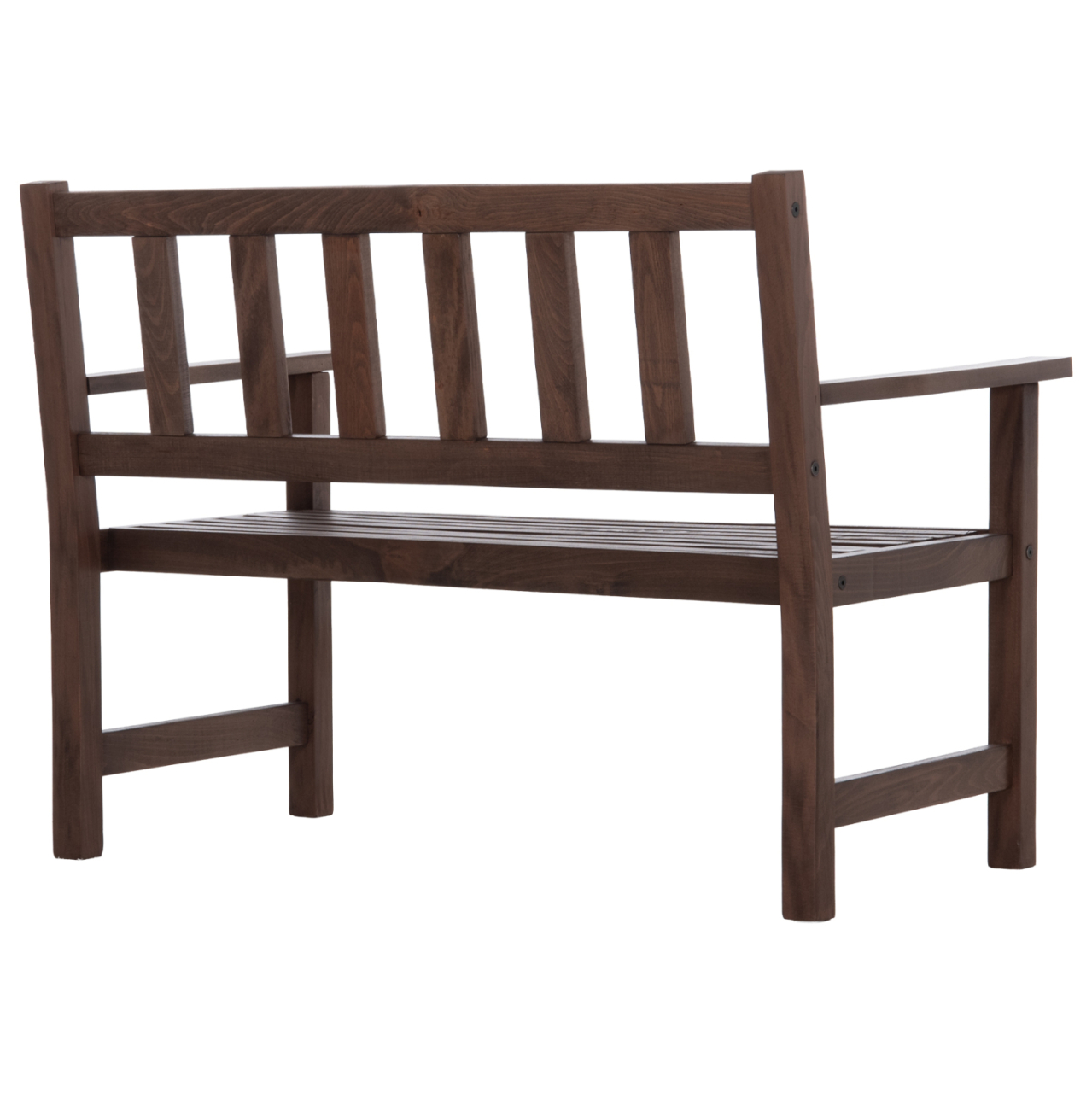 2-SEATER BENCH NAXOS FB95407 IMPREGNATED BEECH WOOD IN WALNUT COLOR 110x68x84Hcm [5]