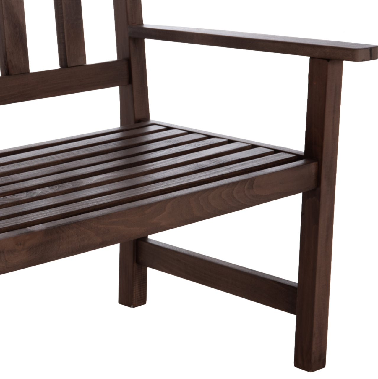 2-SEATER BENCH NAXOS FB95407 IMPREGNATED BEECH WOOD IN WALNUT COLOR 110x68x84Hcm [8]