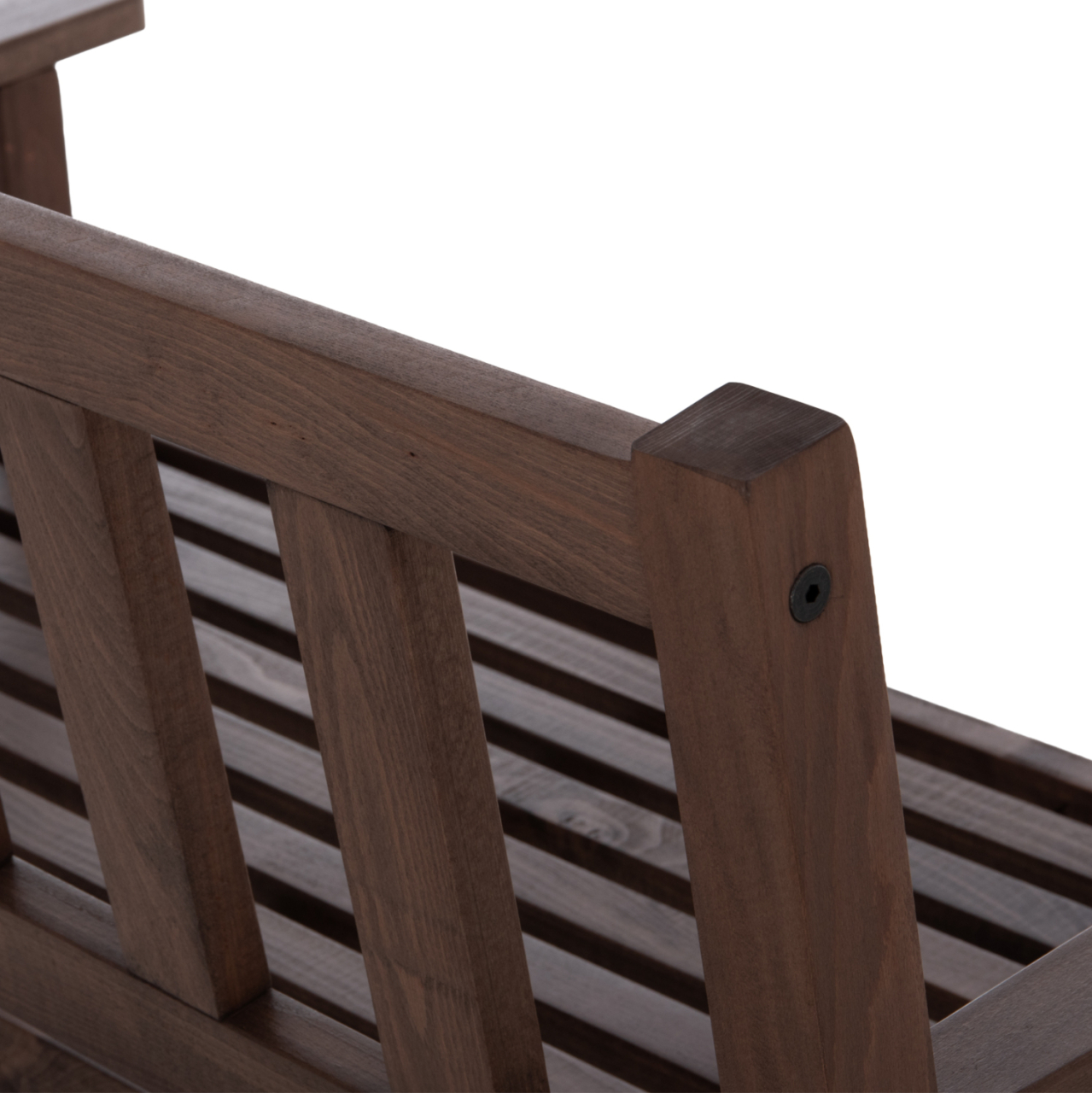 2-SEATER BENCH NAXOS FB95407 IMPREGNATED BEECH WOOD IN WALNUT COLOR 110x68x84Hcm [10]