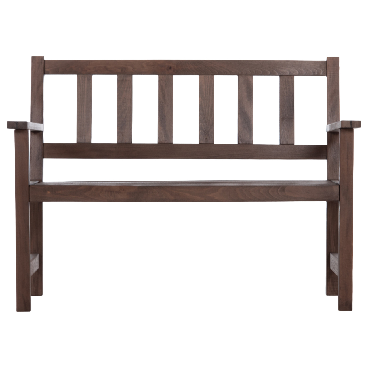 2-SEATER BENCH NAXOS FB95407 IMPREGNATED BEECH WOOD IN WALNUT COLOR 110x68x84Hcm [3]