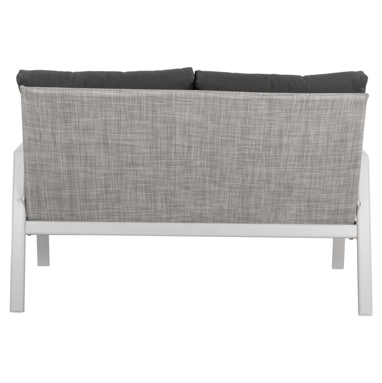 2 Seater Sofa Aluminum HM5561.01 White with pillows [4]