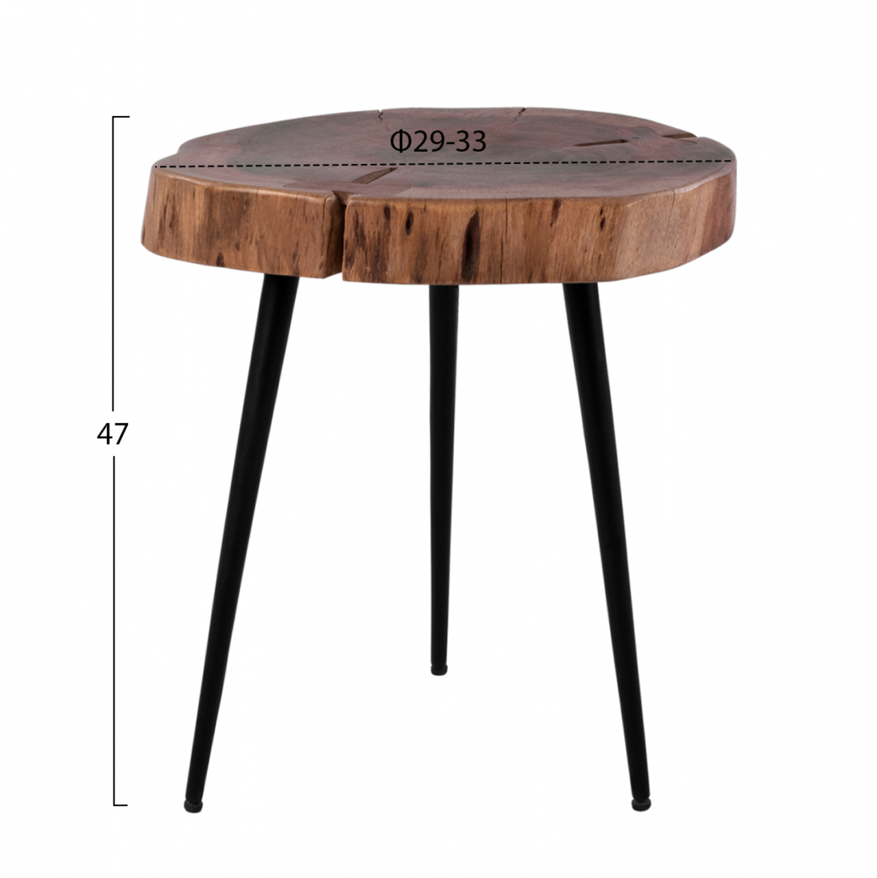 3-LEG COFFEE TABLE PAXTON HM8369.11 SOLID ACACIA NATURAL [2]