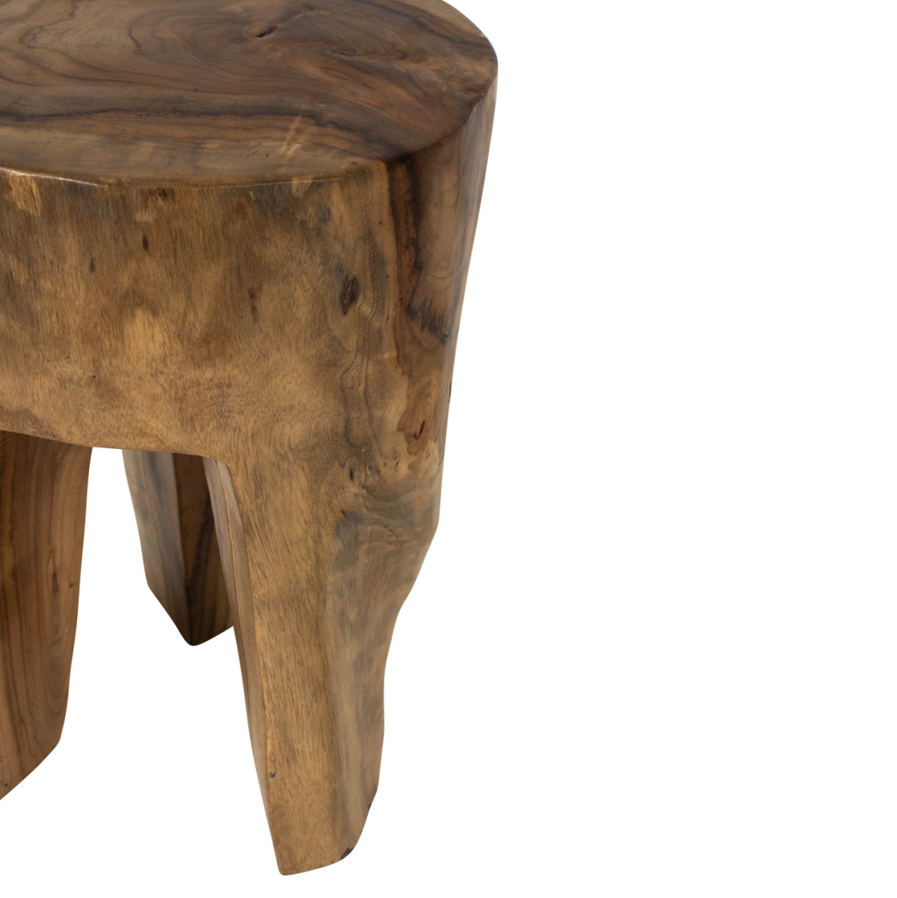 3-LEG STOOL SOLID TEAK NATURAL COLOR Φ30x40Hcm.HM9349 [5]
