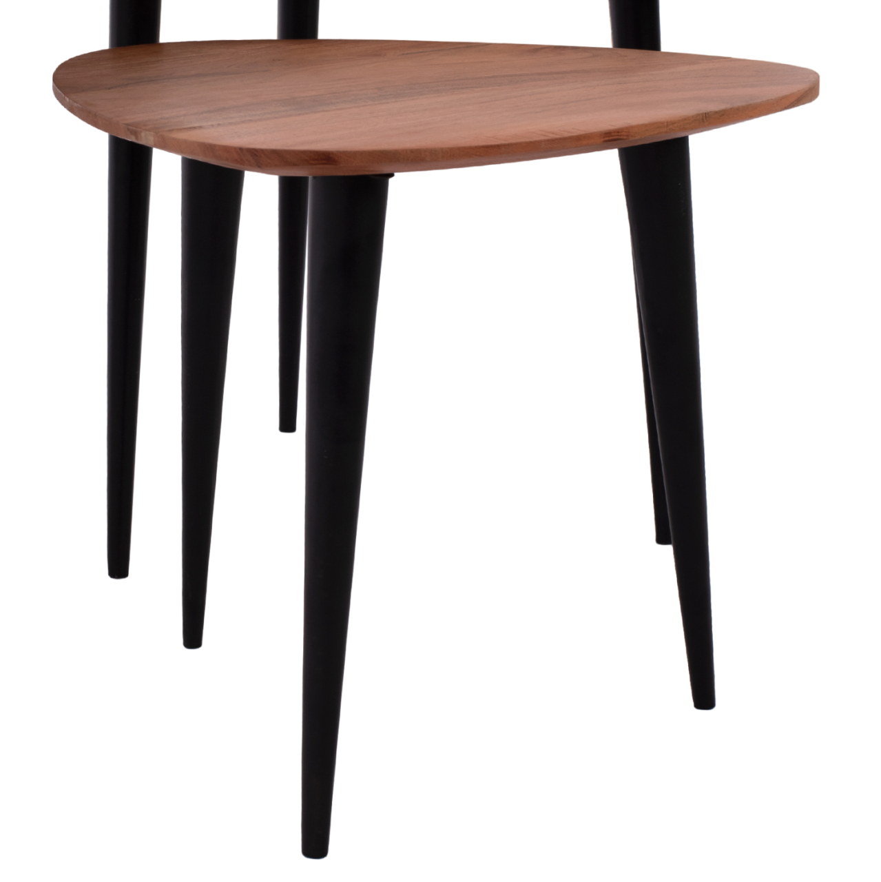 3 NESTING TABLES EMILIANO HM9256 ACACIA WOOD WITH METAL BLACK LEGS 69,5x67x46H CM. [8]