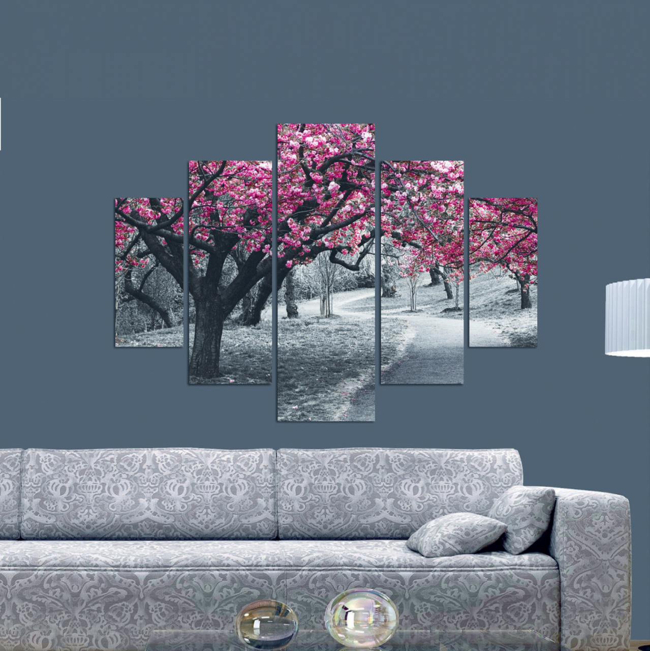 5 PCS MDF PAINTING BLOOMING TREE 82Χ56x3 HM7207.04 [3]