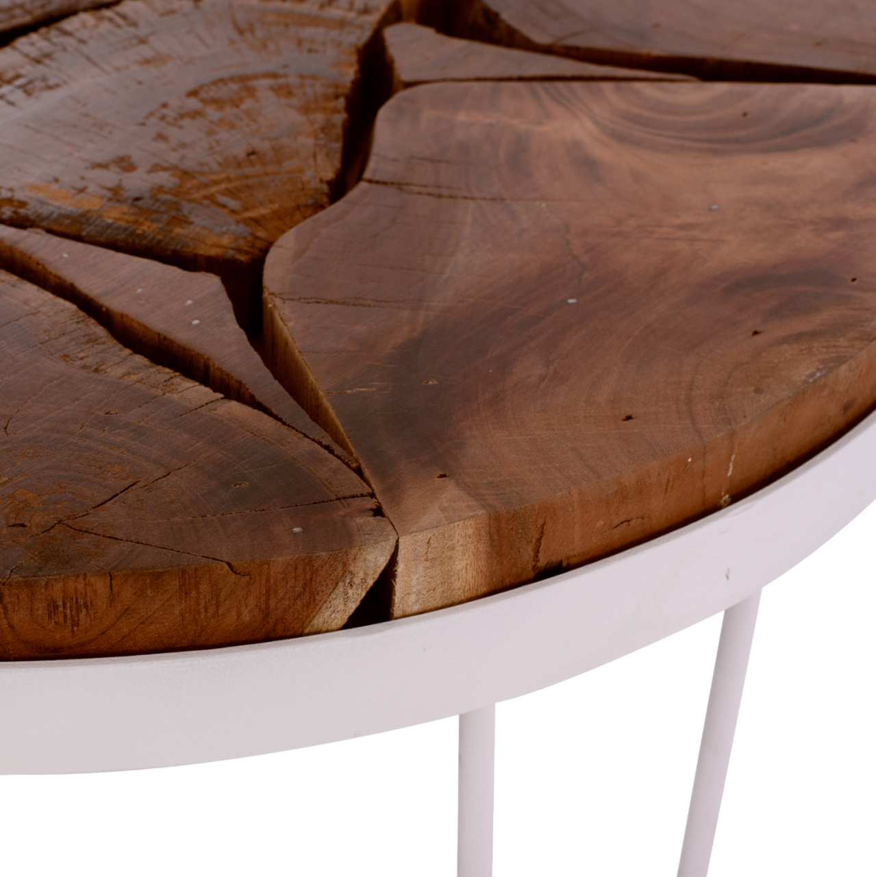 ACACIA SHORT TABLE HM8366.12, WHITE FRAME, ROUND [5]