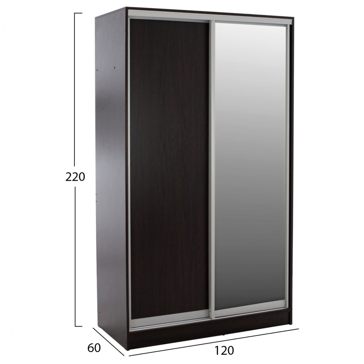 ΝΤΟΥΛΑΠΑ ΣΥΡΟΜΕΝΗ ADLER ΣΥΡΟΜΕΝΗ ΜΕΛΑΜΙΝΗΣ 120x60x220Υεκ. ΔΙΦΥΛΛΗ WENGE ΜΕ ΚΑΘΡΕΠΤΗ HM2460.02 [2]
